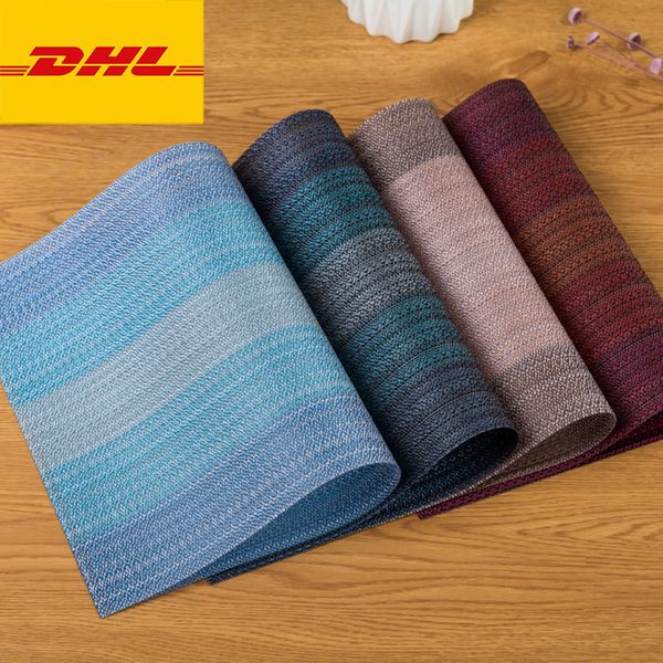 European-style PVC placemat, non-slip, waterproof, disposable, heat-insulating bowl mat with free DHL shipping