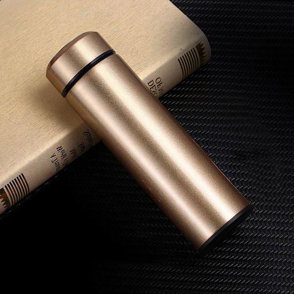 Fashionable smart mug with temperature display, vacuum stainless steel water bottle featuring LCD touch screen