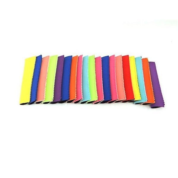 Fast Freezer Pop Sleeves for Kids - 15x4cm Summer Ice Cream Holders in 12 Colors