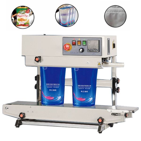 FR-770 user-friendly tube and plastic bag sealing machine for continuous aluminum foil sealing on food packaging, 220V operation