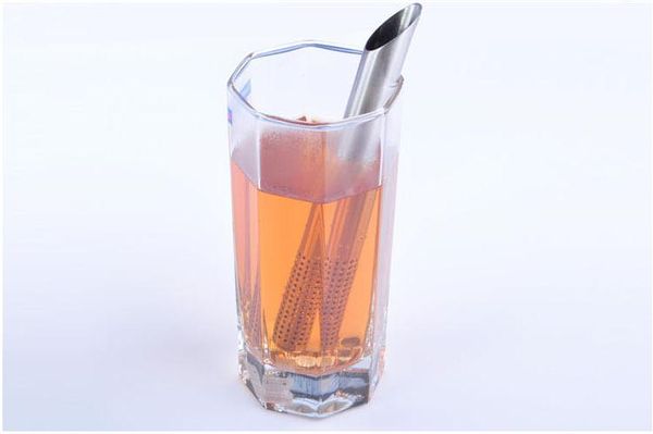 Free shipping! Stainless steel tea infuser sticks with colander and oblique tube design, model SN2056