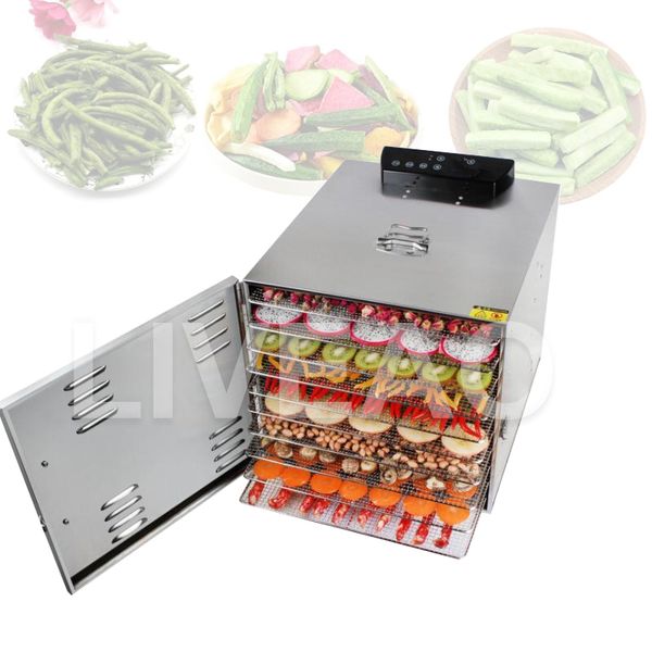 Fruit Vegetable Herb Meat Drying Machine for Kitchen and Commercial Use with 10-Tray Snack Food Dehydrator