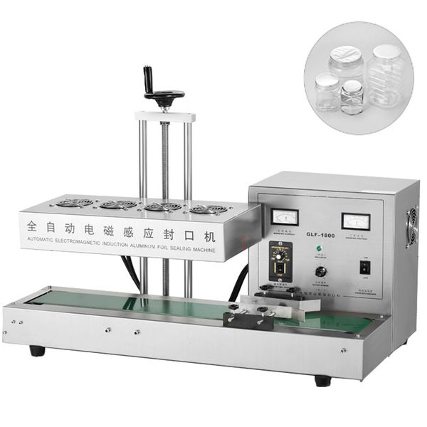 GLF-1800 Continuous Induction Sealing Machine For Business Auto Induction Bottle Cap Sealer Packing Machine 220V 1800W