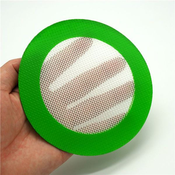 Green heat-resistant silicone mats for baking, waxing, and non-stick food preparation