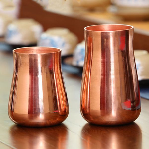 Handcrafted pure copper vintage-style Moscow mug for beer or milk, 350ml capacity, ideal for breakfast or tableware