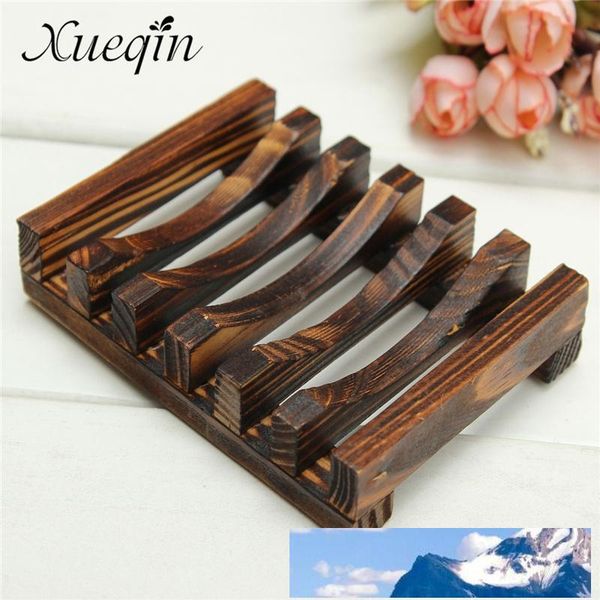 Handcrafted wooden soap dish for bathroom and kitchen storage