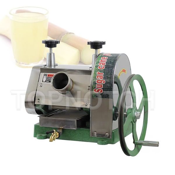 Hand-operated sugarcane juicer made of stainless steel for kitchen use