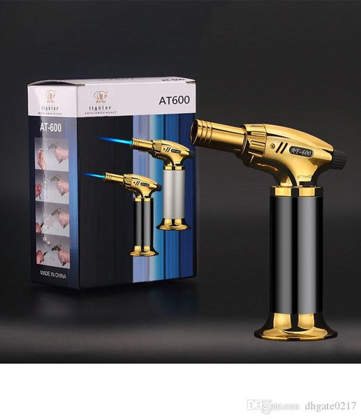 HIGH QUALITY 1300C Butane Scorch Torch Jet Flame CIGAR Lighters Refillable Adjustable Flame Windproof Kitchen Lighter BBQ TOOL