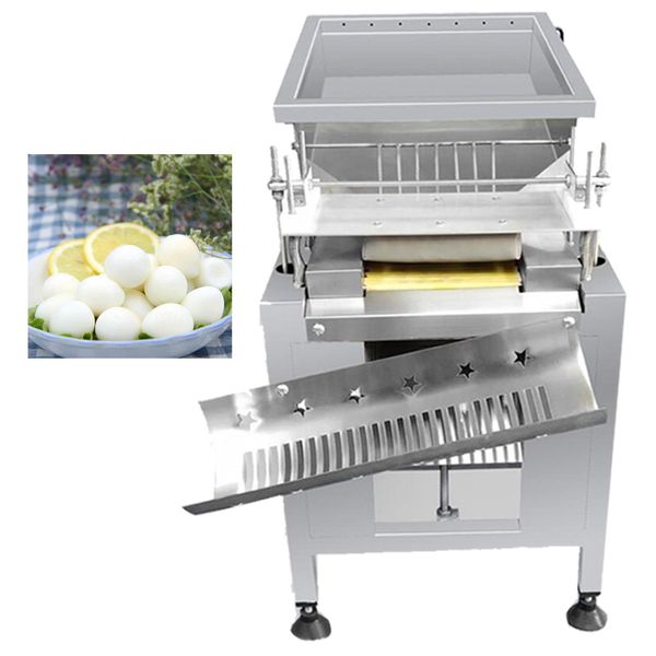High-efficiency 220V stainless steel automatic quail egg peeler with 10,000 pieces per hour capacity (approximately 150kg)