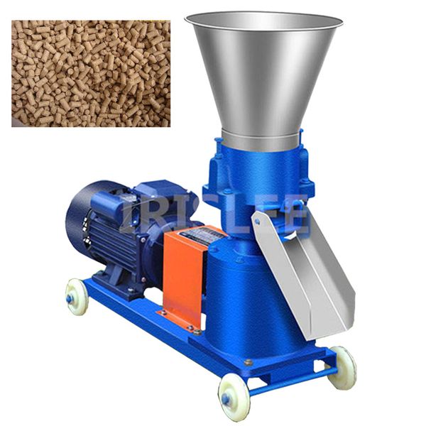 High-quality stainless steel feed pellet machine for rabbits and chickens, producing 100-120kg per hour
