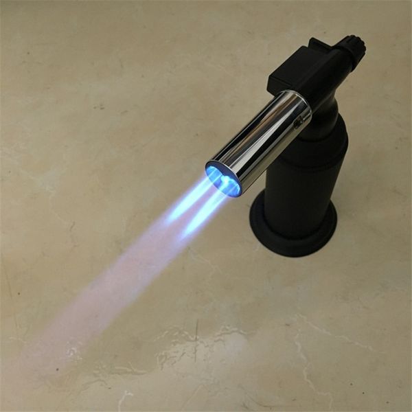 High-quality windproof butane jet torch lighter for cigars, welding, and BBQ, refillable with professional gas