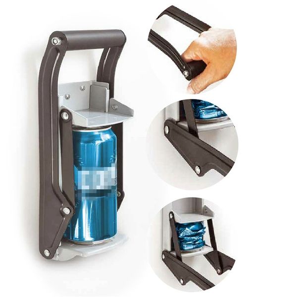 Holaroom 16oz multifunctional can crusher efficiently compresses beverage cans and includes a built-in bottle opener for kitchen recycling convenience