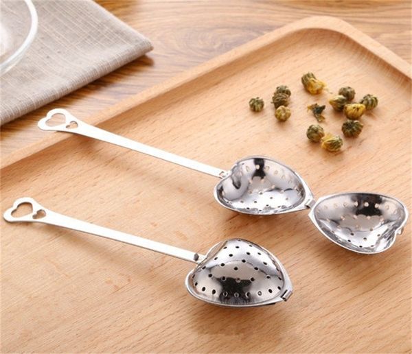 Hot Spring "Tea Time" Convenient Heart Tea Infuser - Stainless Steel Heart-Shaped Spoon Filter, 1 Piece