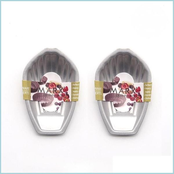 Household baking molds in shell shapes, easy-clean metal tart pans with high hardness and durable carbon steel construction