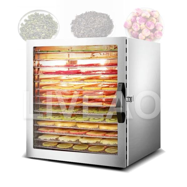 Household dehydrator for kitchen use, drying vegetables, meat, pet treats, seafood, fruit, and tea, compatible with 110V and 220V