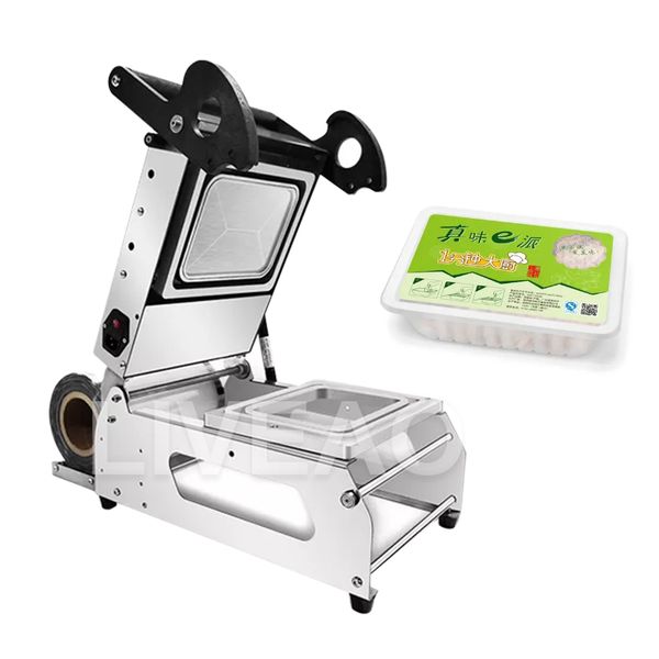 Household kitchen compact lunch box tray sealing device for quick food packaging