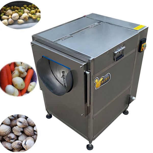 Industrial-grade potato and cassava washing and peeling machine for efficient vegetable cleaning at 200kg/h capacity