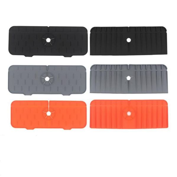 Kitchen faucet absorbent mat prevents sink splashes and protects countertops in bathrooms and kitchens