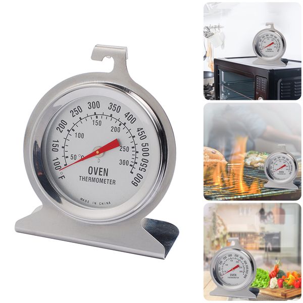 Large stainless steel thermometer with a big dial for ovens, grills, and smokers