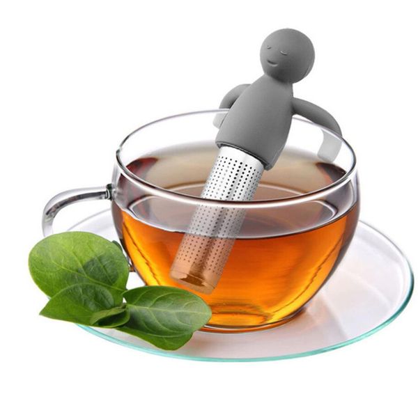Little Man Shape Silicone Tea Infuser with Food Grade make tea bag filter creative Stainless Steel Teas Strainers 7 Colors

Food-grade silicone tea infuser in fun little man shape with stainless steel strainer, available in 7 colors