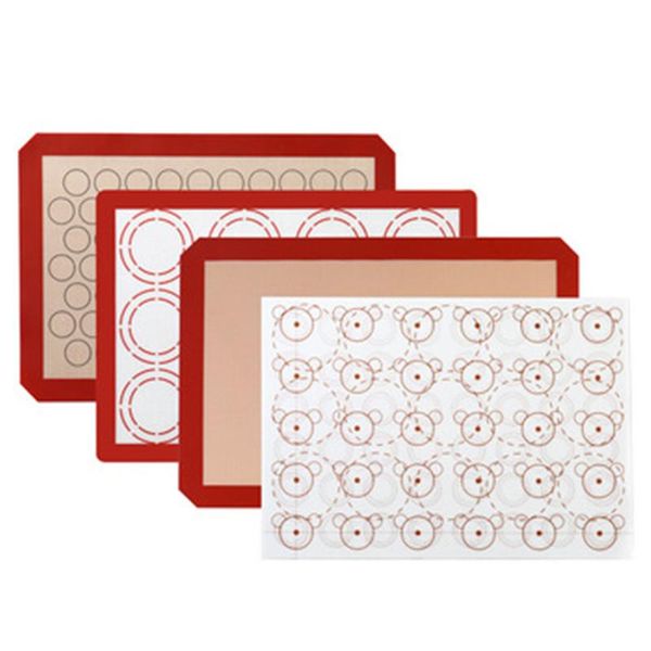 Macaron Silicone Baking Mats - Two Half-Sized Non-Stick Sheets, BPA-Free Professional Liner