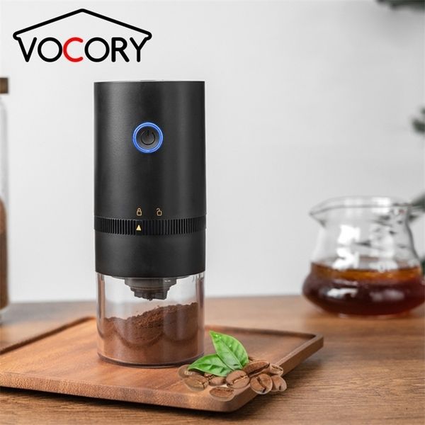 Manual Coffee Grinders Upgrade Portable Electric Coffee Grinder TYPEC USB Charge Profession Ceramic Grinding Core Coffee Beans Grinder VOCOR