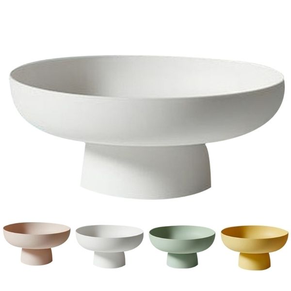 Modern fruit basket with round drain for stylish kitchen counter or table centerpiece decor