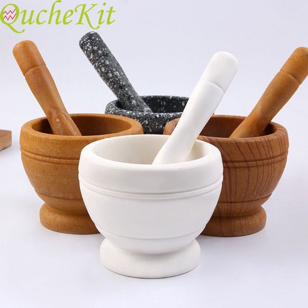 Mortar and pestle set for grinding spices, herbs, and resins in the kitchen or pharmacy