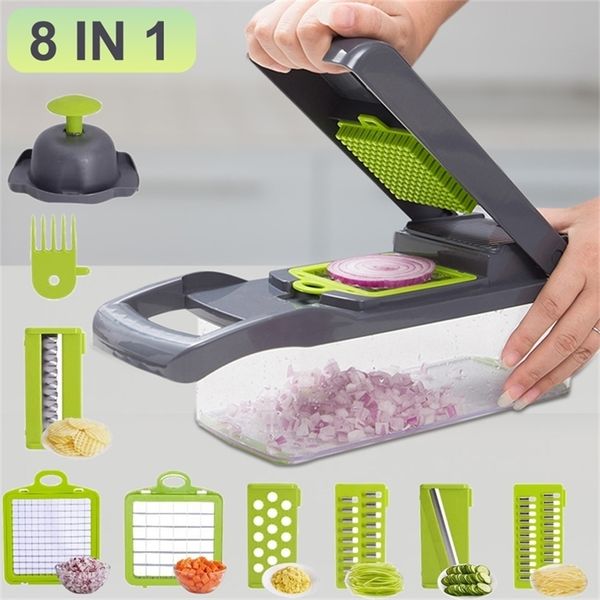 Multifunctional kitchen slicer for vegetables, fruits, and potatoes with grater and peeler functions
