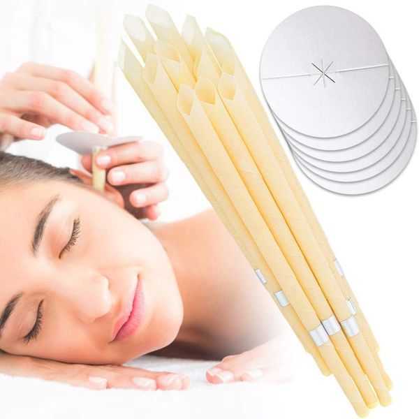 Natural beeswax ear candles for safe wax removal and health therapy in Chinese-style treatment