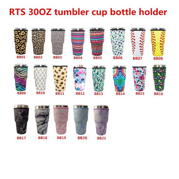 Neoprene insulated sleeve for 30oz-32oz tumblers with convenient carrying handle