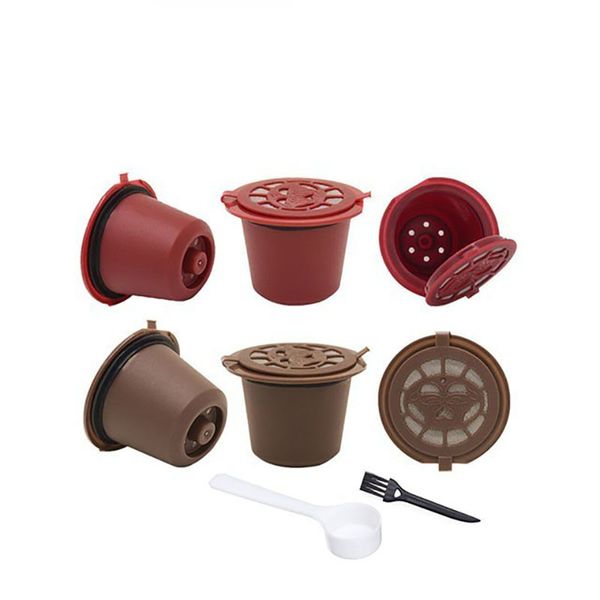 Nespresso reusable coffee capsules with 20ml capacity, including a brush and spoon