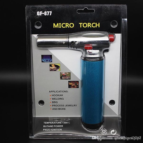 New 1300C butane scorch torch with jet flame for kitchen, heavy-duty refillable culinary lighter, ideal for cigars, includes free DHL shipping