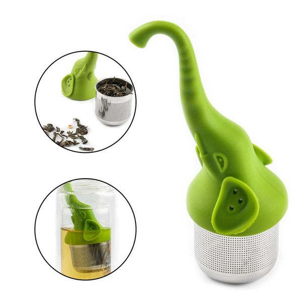 New silicone elephant-shaped tea infuser for brewing tea or coffee in the kitchen