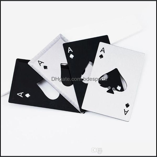 New stylish black beer bottle opener featuring a poker card ace of spades design, perfect for bars, kitchens, or as a unique gift tool