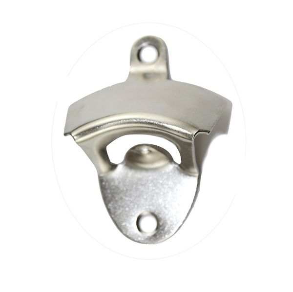 Nickel-plated large wall-mounted beer bottle opener for wholesale and household use