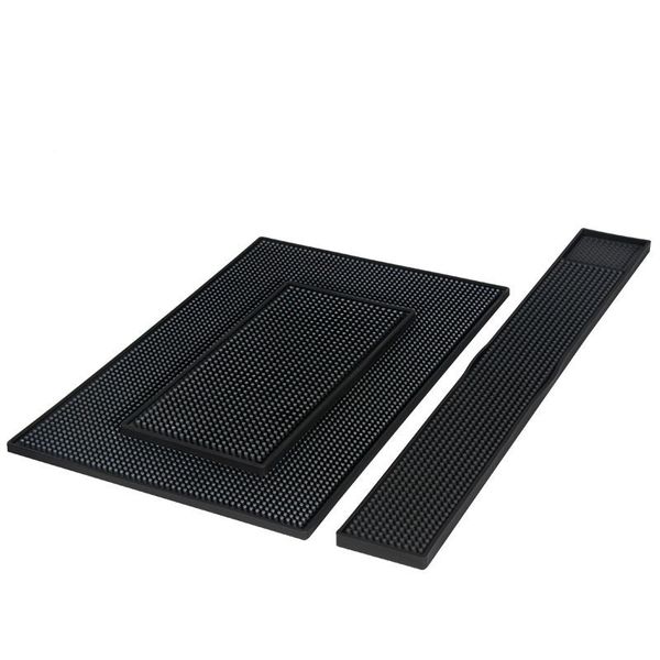 Non-slip rubber mat for bars, PVC coaster set for kitchen, waterproof insulation pads for mugs and beer glasses, barber accessories