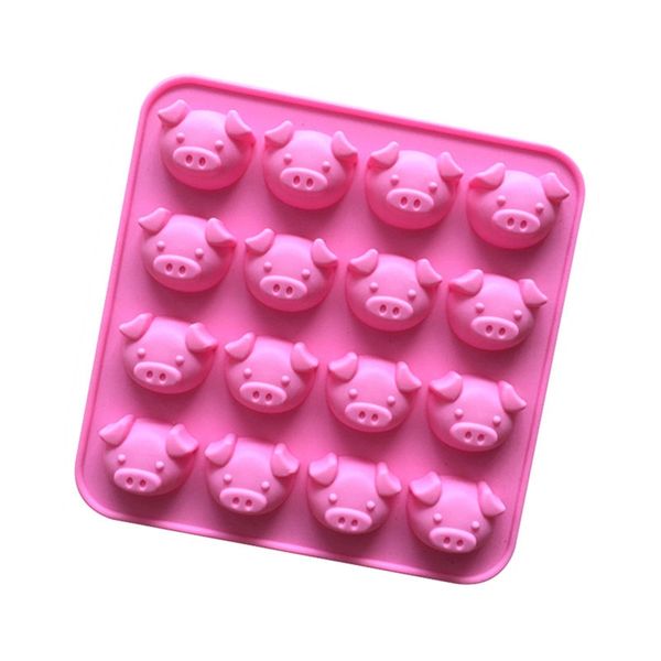 Pink pig silicone ice molds for chocolate, biscuits, and DIY cake making