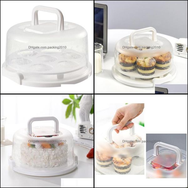 Plastic cake storage container for refrigerators, portable and ideal for takeout or birthday celebrations