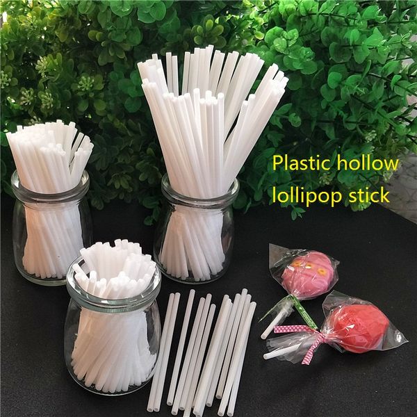 Plastic hollow lollipop sticks for DIY kitchen tools and homemade chocolate bars