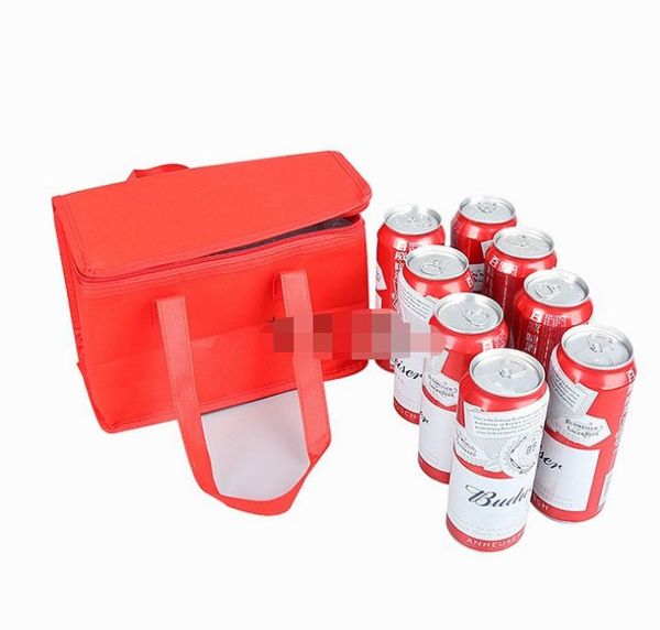 Portable insulated cooler bag for food storage with dry ice and thermal lining