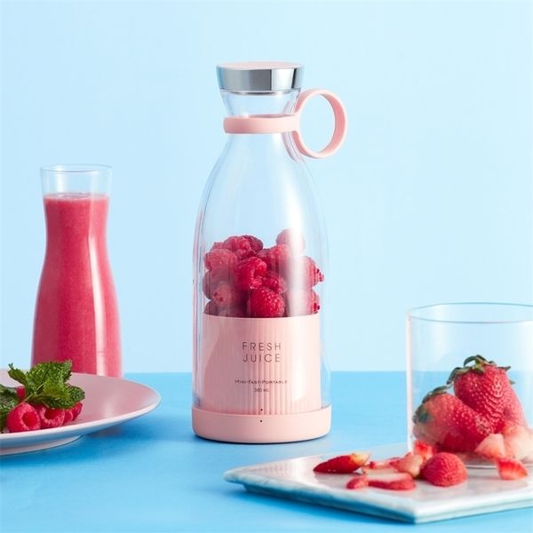 Portable USB-powered electric juicer and blender for fruits, vegetables, milkshakes and multifunctional food processing