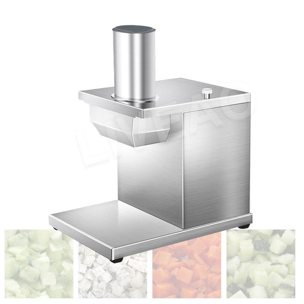 Potato dicing machine for kitchen use, made of stainless steel, electric vegetable cutter for dicing radish and onion