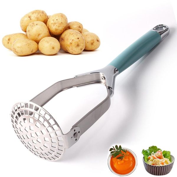 Potato masher made of durable stainless steel for kitchen use