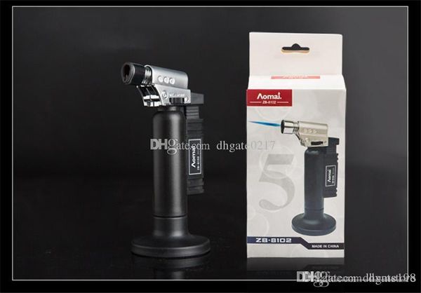 Premium butane-fueled metal jet torch lighter for culinary use, refillable and shipped with DHL