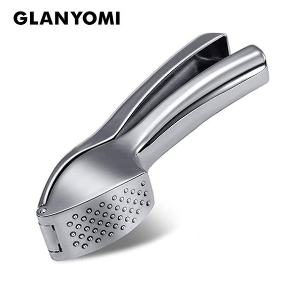 Professional-grade garlic press with durable, rust-resistant design for effortless squeezing and cleaning