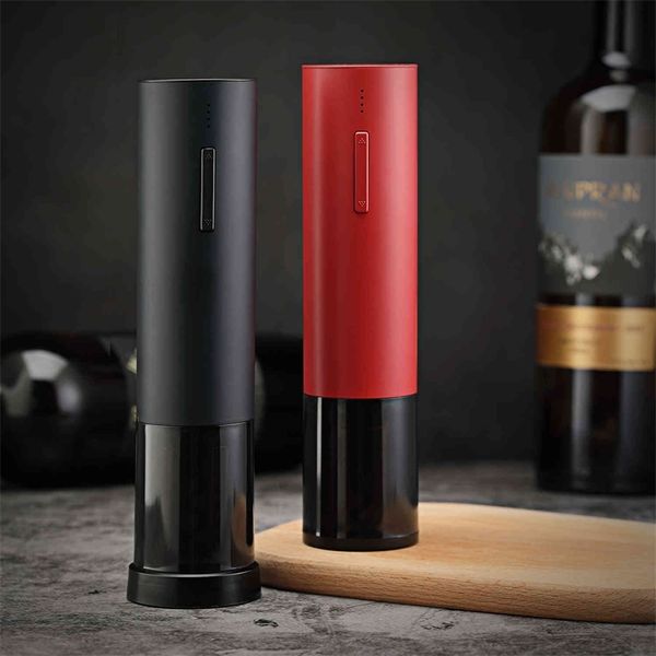 Rechargeable electric wine opener with USB cable, perfect for home use