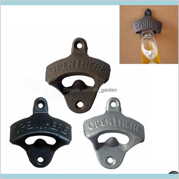 Retro cast iron wall-mounted beer bottle openers for stylish home and bar decor