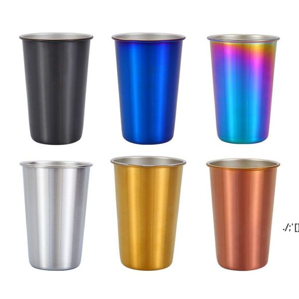 Reusable 500ml stainless steel travel mug for coffee, tea, beer, and juice, ideal for outdoor camping