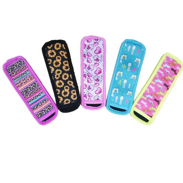 Reusable neoprene sleeves for keeping ice pops cold without freezing hands